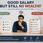 Good salary but no wealth infographic showing common financial mistakes that prevent wealth creation in India