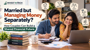 Indian couple discussing financial planning and shared family goals