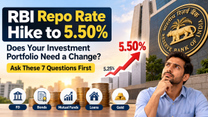 RBI repo rate hike to 5.50% and its impact on investment portfolios including FD, bonds, mutual funds, loans and gold